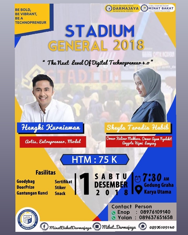 Stadium General IIB Darmajaya Hadirkan Hengki Kurniawan, Yuk Daftar !!