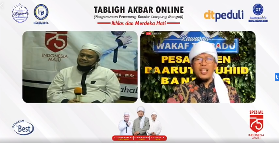 Peringati HUT Kemeredekan RI, IIB Darmajaya Gelar Tabligh Akbar Bersama Aa Gym