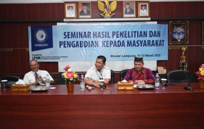 Gelar Seminar Hasil Penelitian, Warek I IIB Darmajaya Berharap dapat Menginspirasi yang Lain