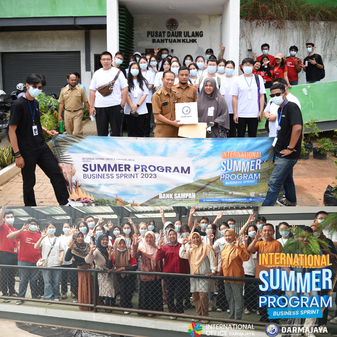 Mahasiswa Lima Negara Summer Program IIB Darmajaya Belajar Waste Management di Metro