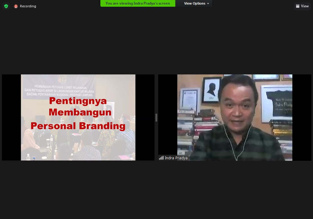 IIB Darmajaya–PT Tunas Dwipa Matra Gelar Webinar Sharing Tips & Trik Self Branding