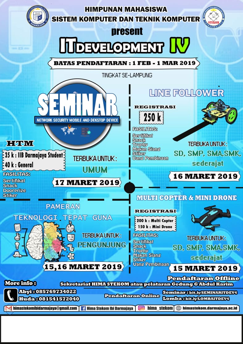 Pecinta Drone Lampung, Yuuk Ikuti IT Development IV IIB Darmajaya