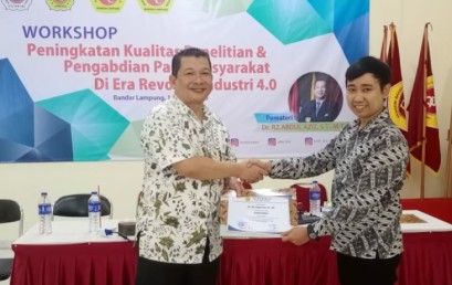 Warek I IIB Darmajaya Pembicara Workshop Penelitian di DCC Bandar Lampung