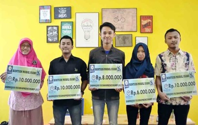 Soft Lanching Grow + Co Working Space, 5 Startup Mahasiswa Darmajaya Dapet Bantuan Modal