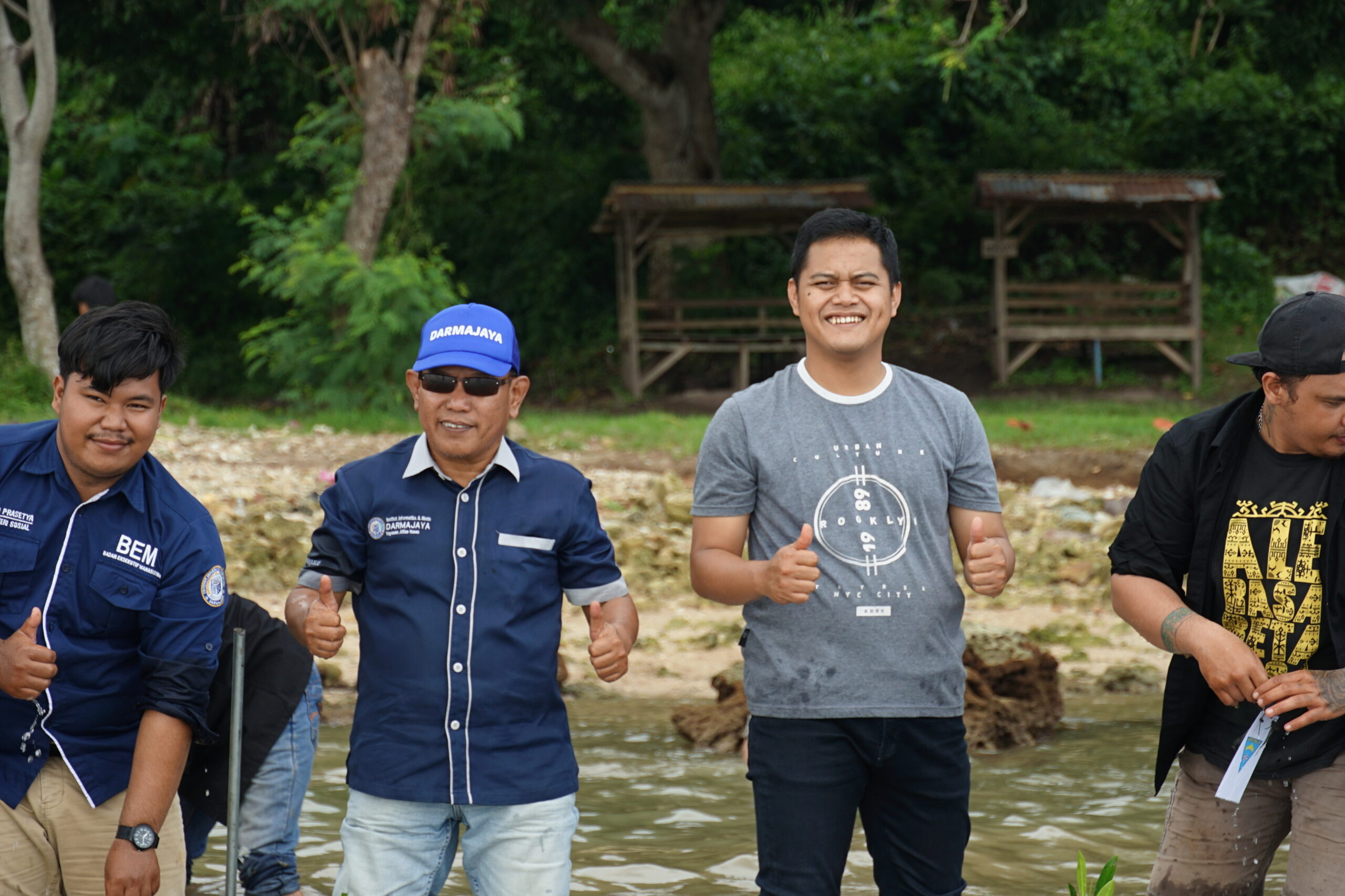 UKM Artala IIB Darmajaya Bersama Mapala dan Sispala Tanam 500 Mangrove di Pesawaran untuk Selamatkan Lingkungan