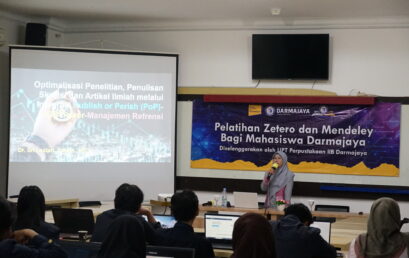 Tingkatkan Kompetensi Mahasiswa, IIB Darmajaya Gelar Pelatihan Zotero dan Mendeley