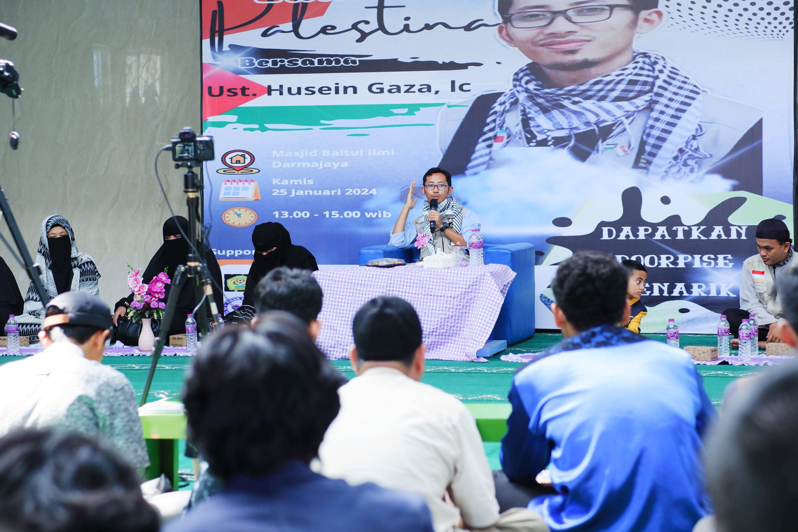 Ustaz Muhammad Husein Gaza “Edukasi Palestina” kepada Jamaah Masjid Baitul Ilmi Darmajaya