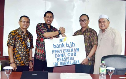 Bank BJB Salurkan CSR Rp 150 Juta Untuk Beasiswa Mahasiswa Darmajaya