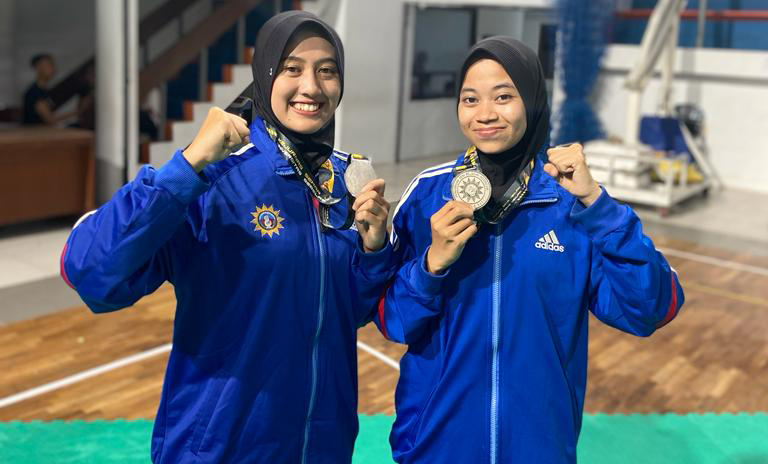 Dua Mahasiswi IIB Darmajaya Juara Kejurnas Perti Semar Pencak Silat 2023