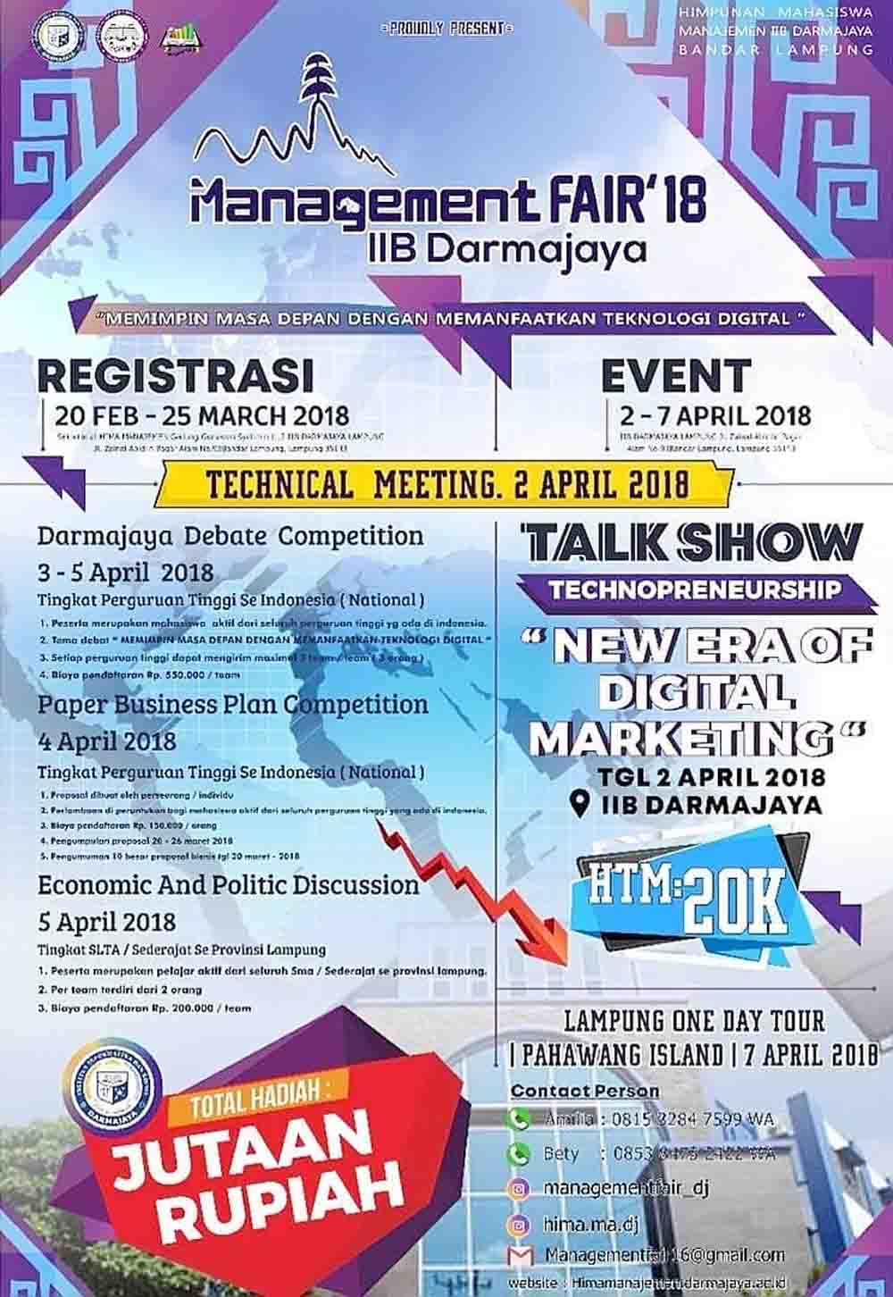 Yuk Daftar Manajemen Fair 2018