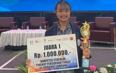 Mahasiswi Prodi Akuntansi Darmajaya Juara Kompetisi Stocklab Tingkat Perguruan Tinggi se-Lampung