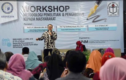 Workshop Darmajaya-APTISI Wil II-B Lampung, Prof. Zulkarnain : Tidak Ada Penelitian Tanpa Masalah