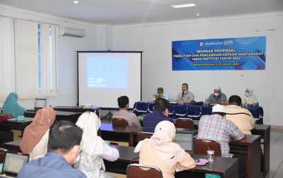 Seminar Proposal Penelitian dan Pengabdian Hibah Institusi 2022, Warek 1 IIB Darmajaya Bicara Ini