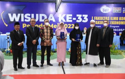 Wisuda Ke-33 Periode Mei 2022 IIB Darmajaya, Putri Sopiani dan Alexander Hendra Wijaya Lulusan Terbaik Fakultas