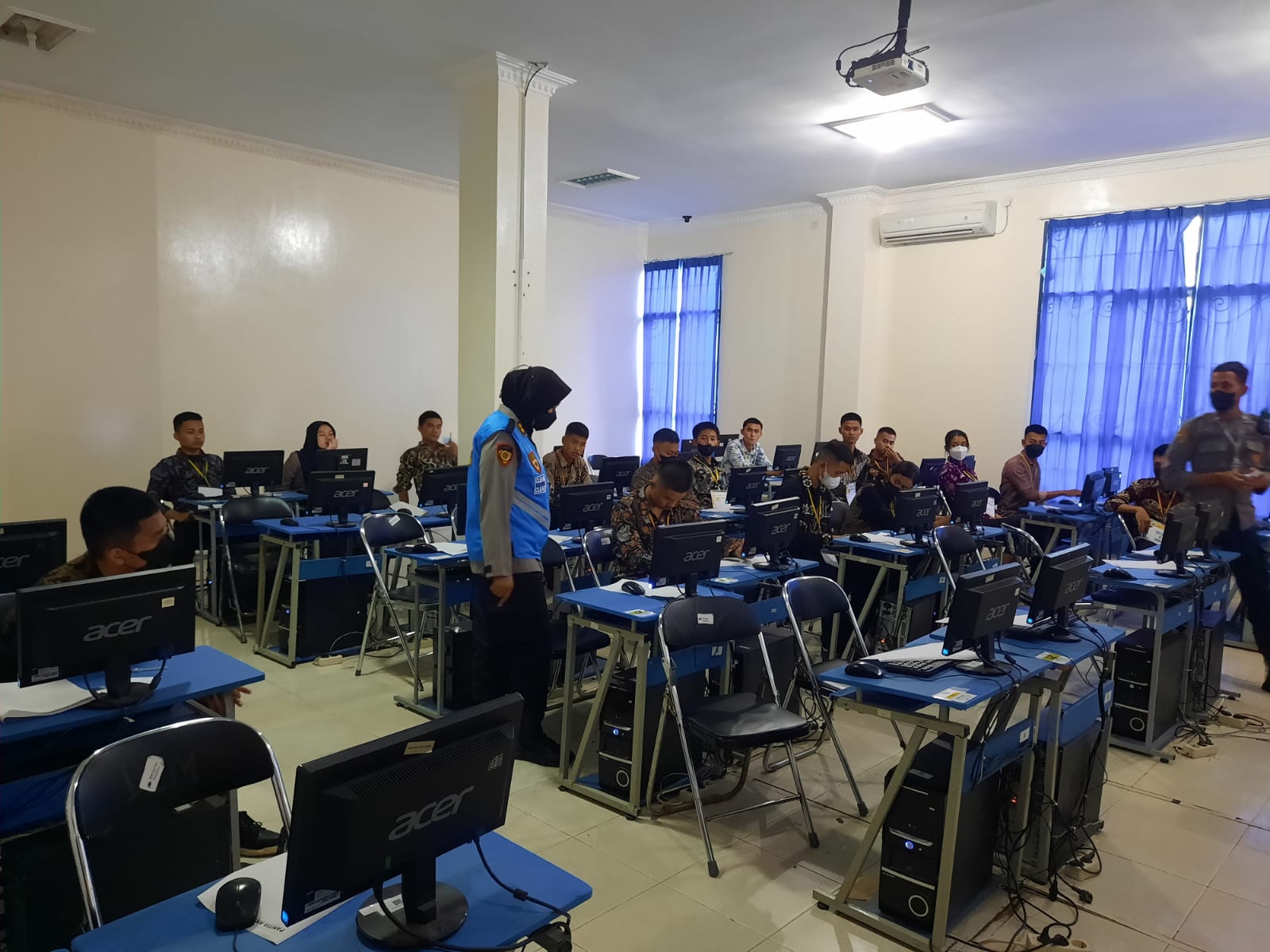 Sinergi, Polda Lampung Gelar Tes Uji Akademik Bintara di IIB Darmajaya