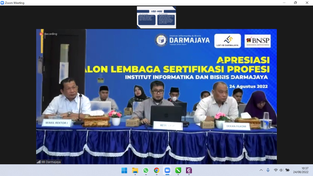 Siapkan Lulusan Bersertifikasi Nasional, IIB Darmajaya Bentuk LSP