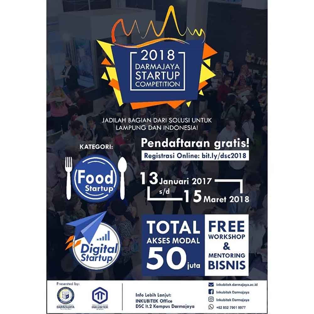 Yuk Daftar Darmajaya Startup Competition 2018