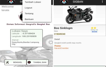 Cari Bengkel dan Tambal Ban Via Android