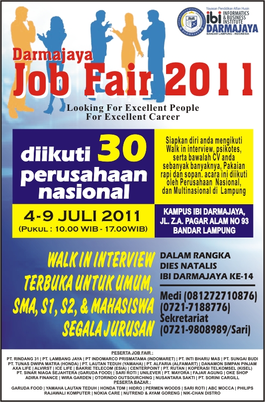 Peringati Dies Natalis Ke XIV, IBI Darmajaya gelar Job Fair 2011