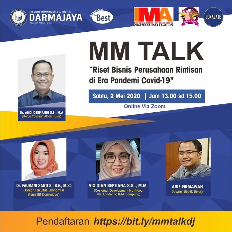 MM Talk IIB Darmajaya : Pelaku Usaha Jaga Cash Flow untuk Survive selama Covid-19